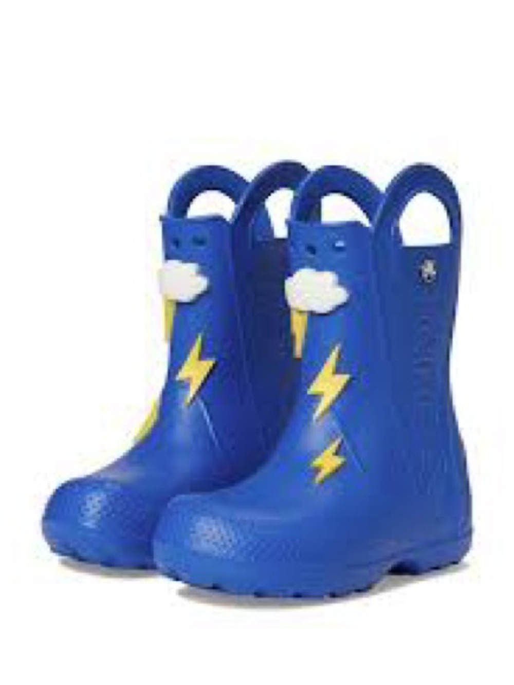 CROCS Kids Handle It Rain Boots Blue Lightning ~ Size 3